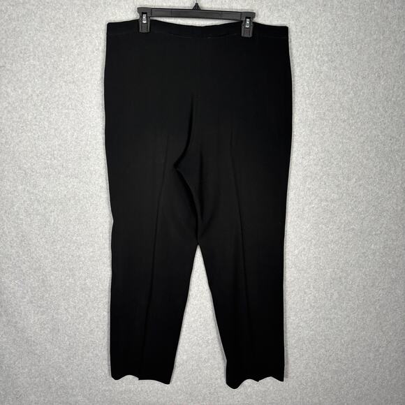 St John Collection Marie Gray Pants Women 8 Black Trouser Slacks High Rise Dress - Picture 8 of 13